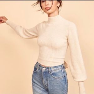 Reformation Open Back Cashmere Sweater